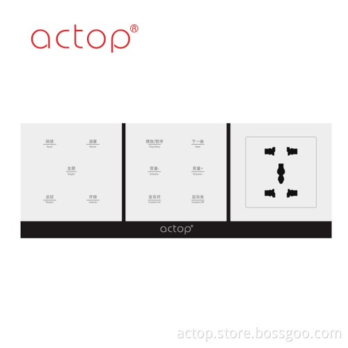 Hotel wall switch tempered glass touch switch